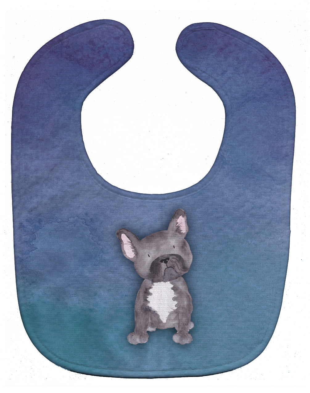 French Bulldog Watercolor Baby Bib Easy-Clean Baby Bib Baby Feeding Accessory Baby Mealtime Essential, 10 x 13, Multicolor