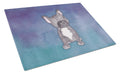 French Bulldog Watercolor Cutting Board Tempered Glass Kitchen Cutting Surface, Heat Resistant Chopping, Non-Slip Feet, Food Prep & Serving