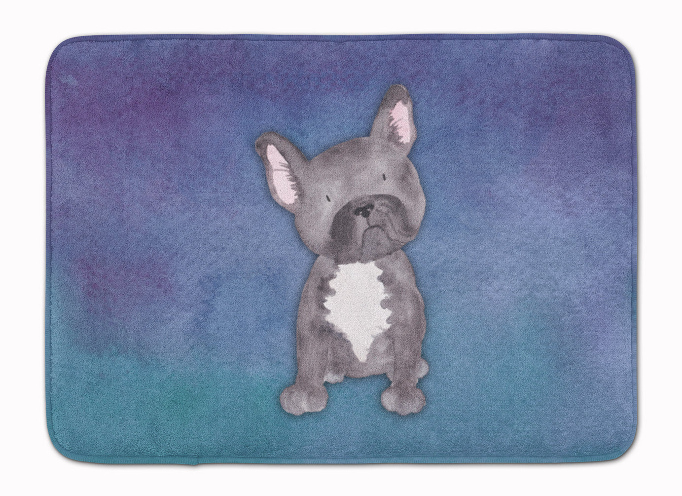 French Bulldog Watercolor Memory Foam Kitchen Mat Machine Washable Anti-Fatigue Cushion Comfort Bath or Kitchen Rug