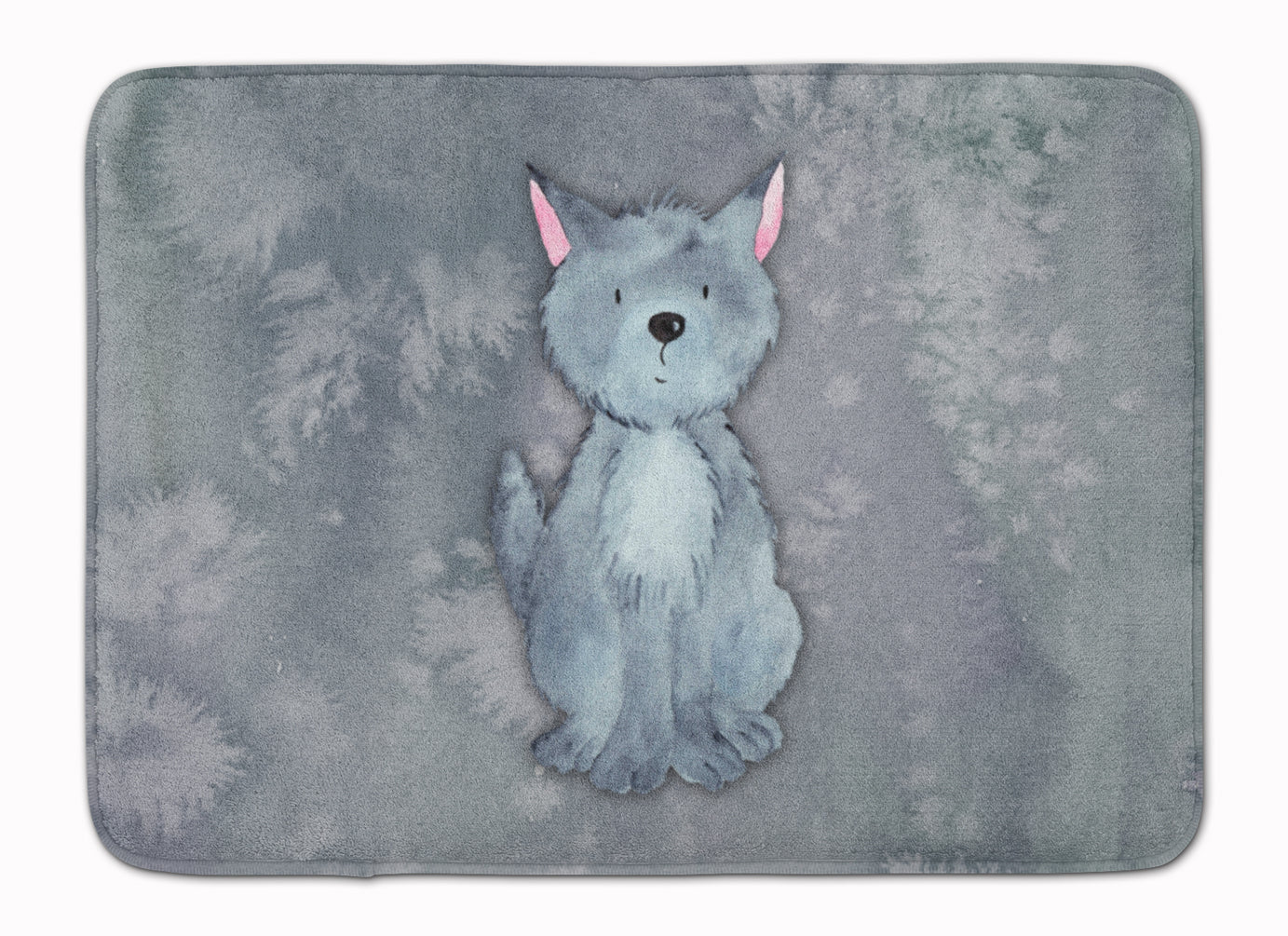 Wolf Watercolor Memory Foam Kitchen Mat Machine Washable Anti-Fatigue Cushion Comfort Bath or Kitchen Rug