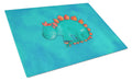Stegosaurus Watercolor Cutting Board Tempered Glass Kitchen Cutting Surface, Heat Resistant Chopping, Non-Slip Feet, Food Prep & Serving