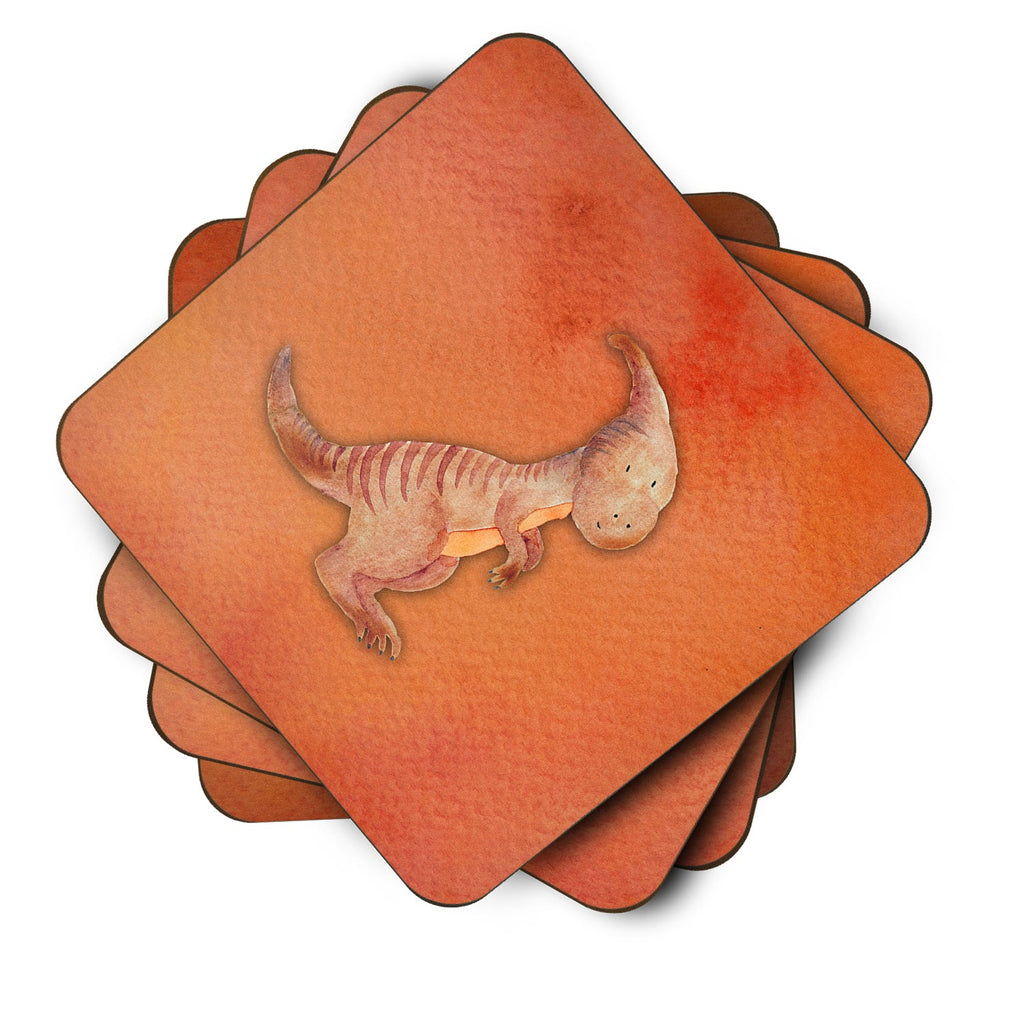 Parasaurolophus Watercolor Foam Coasters Set of 4 Cup Coasters for Indoor Outdoor, Tabletop Protection, Anti Slip, Mouse pad Material