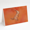 Parasaurolophus Watercolor Greeting Cards Pack of 8 Blank Cards with Envelopes Whimsical A7 Size 5x7
