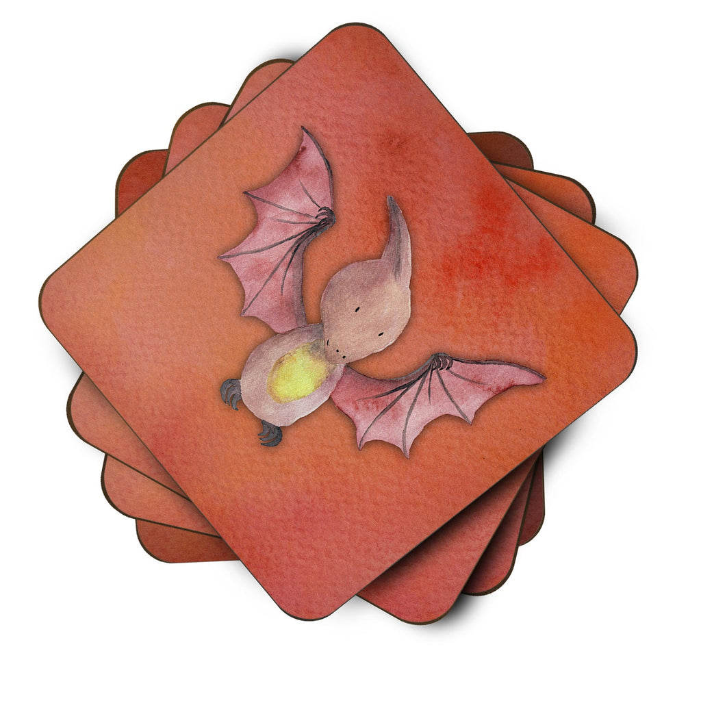Pterodactyl Watercolor Foam Coasters Set of 4 Cup Coasters for Indoor Outdoor, Tabletop Protection, Anti Slip, Mouse pad Material