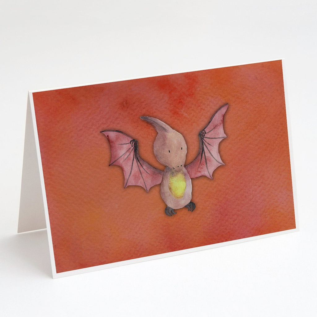 Pterodactyl Watercolor Greeting Cards Pack of 8 Blank Cards with Envelopes Whimsical A7 Size 5x7