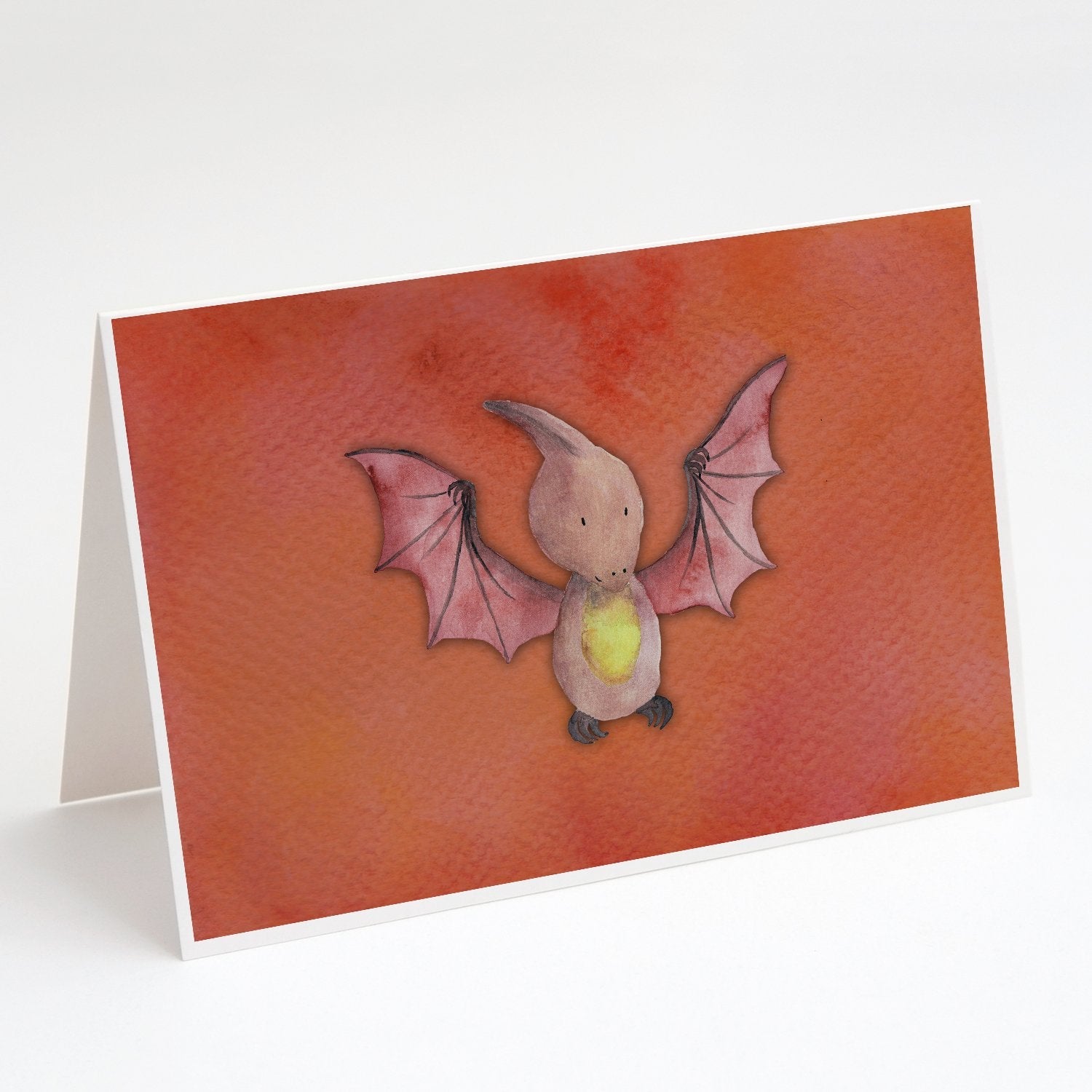 Pterodactyl Watercolor Greeting Cards Pack of 8 Blank Cards with Envelopes Whimsical A7 Size 5x7