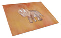 Triceratops Watercolor Cutting Board Tempered Glass Kitchen Cutting Surface, Heat Resistant Chopping, Non-Slip Feet, Food Prep & Serving