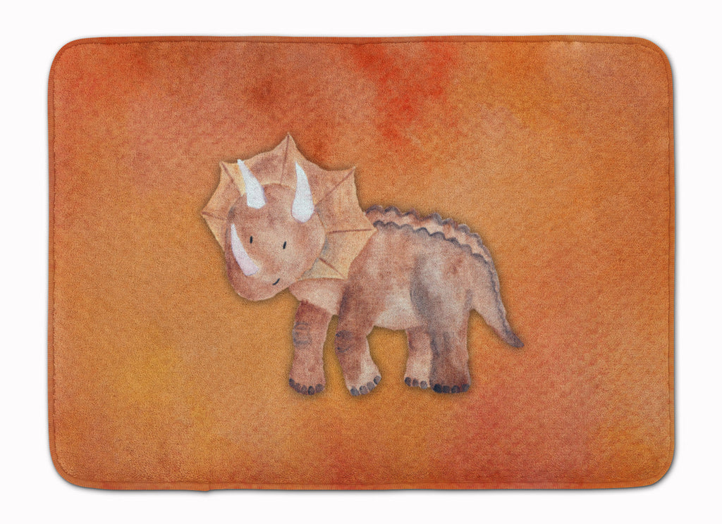 Triceratops Watercolor Memory Foam Kitchen Mat Machine Washable Anti-Fatigue Cushion Comfort Bath or Kitchen Rug
