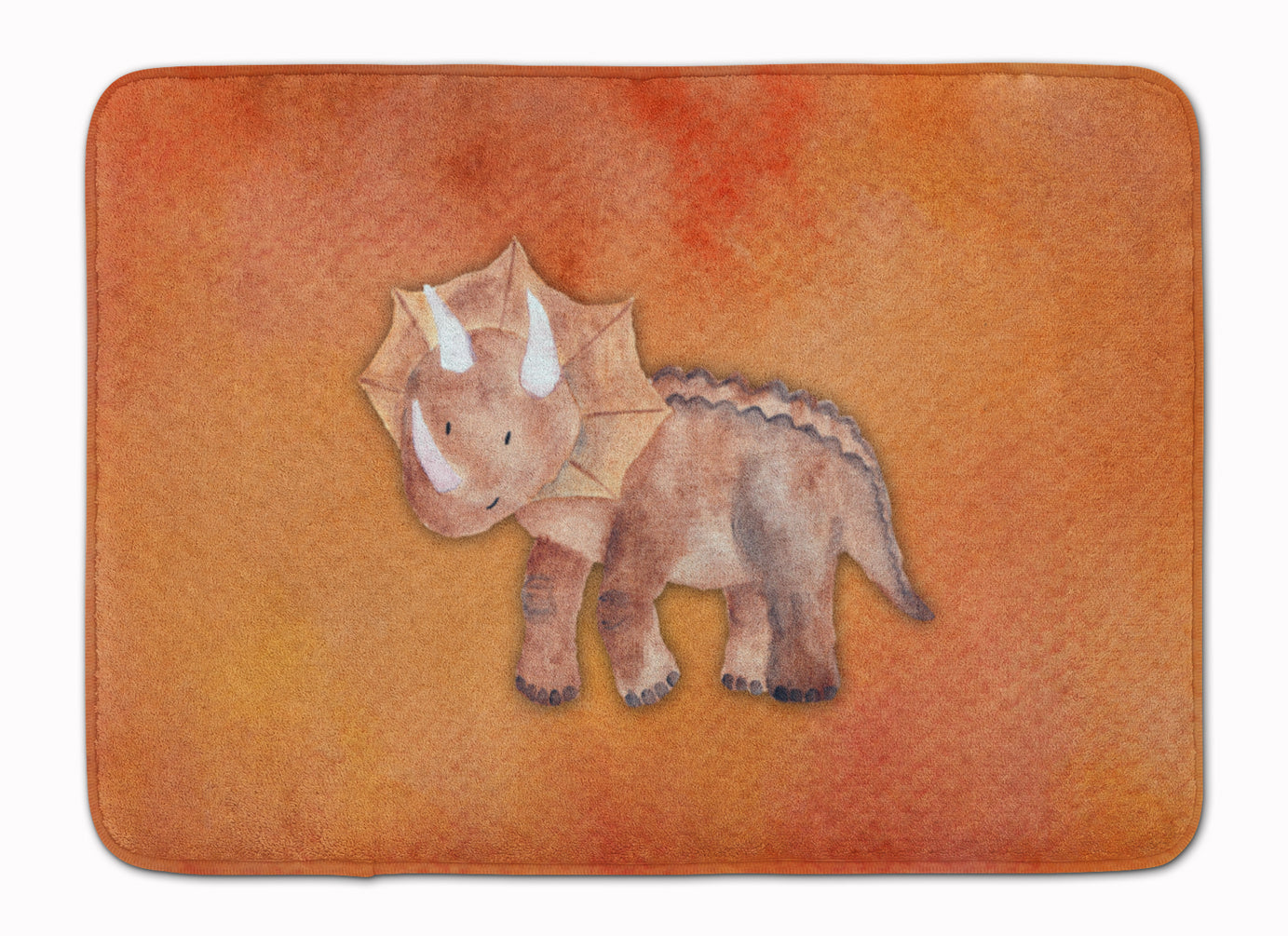 Triceratops Watercolor Memory Foam Kitchen Mat Machine Washable Anti-Fatigue Cushion Comfort Bath or Kitchen Rug