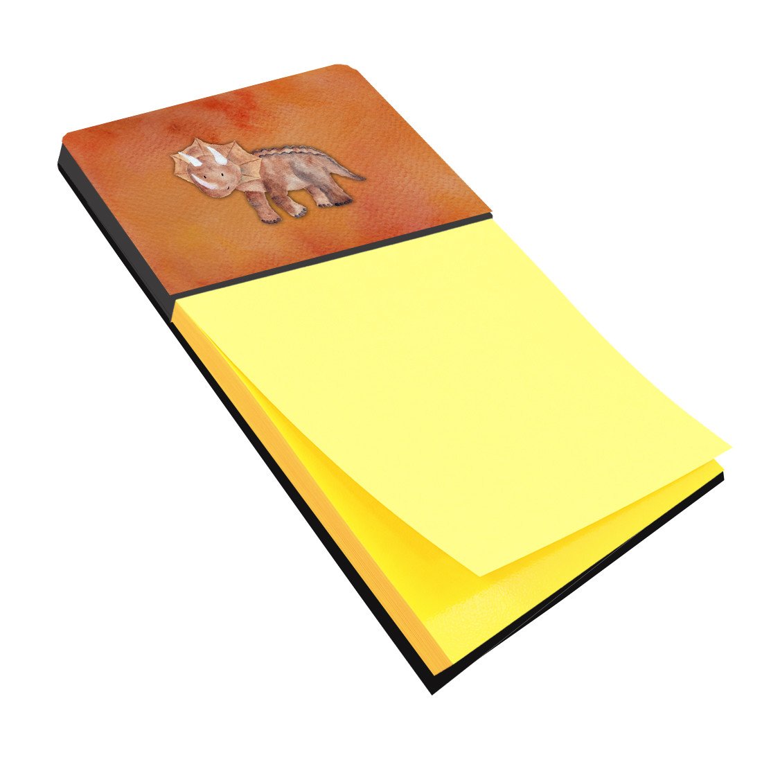 Triceratops Watercolor Watercolor Sticky Note Holder Refillable Dispenser Desk Accessory 3x3 Pad Gift