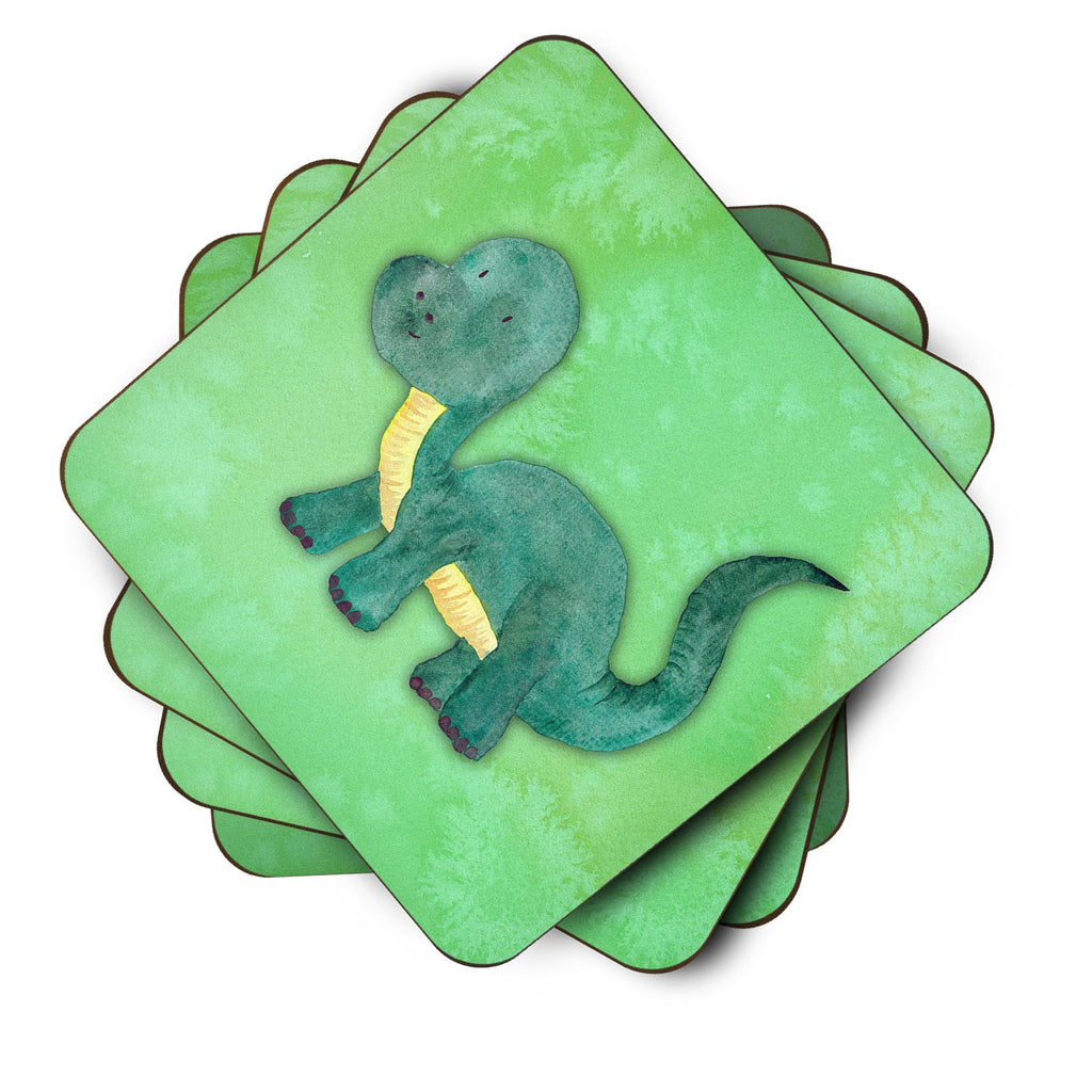 Brontosaurus Watercolor Foam Coasters Set of 4 Cup Coasters for Indoor Outdoor, Tabletop Protection, Anti Slip, Mouse pad Material