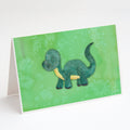 Brontosaurus Watercolor Greeting Cards Pack of 8 Blank Cards with Envelopes Whimsical A7 Size 5x7