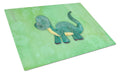 Brontosaurus Watercolor Cutting Board Tempered Glass Kitchen Cutting Surface, Heat Resistant Chopping, Non-Slip Feet, Food Prep & Serving