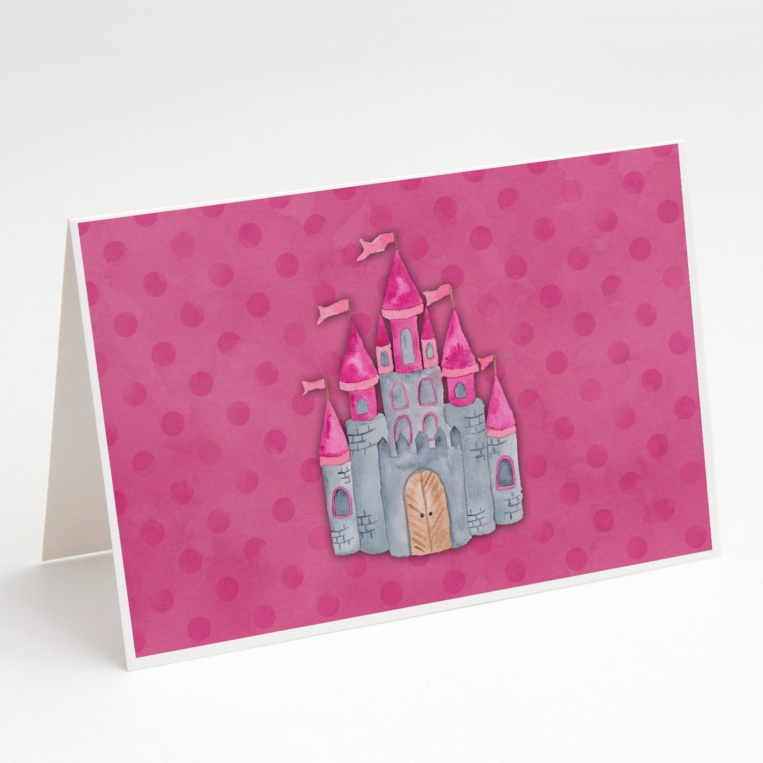 Princess Castle Watercolor Greeting Cards Pack of 8 Blank Cards with Envelopes Whimsical A7 Size 5x7
