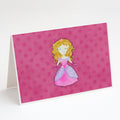 Princess Watercolor Greeting Cards Pack of 8 Blank Cards with Envelopes Whimsical A7 Size 5x7