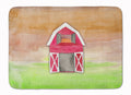 Barn Watercolor Memory Foam Kitchen Mat Machine Washable Anti-Fatigue Cushion Comfort Bath or Kitchen Rug