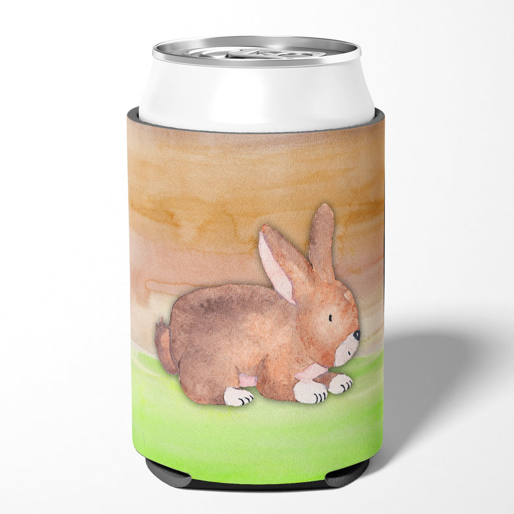 Rabbit Watercolor Can or Bottle Hugger Cooler Sleeve for Standard 12 oz Cans, Insulated Foam Beer & Soda Can Hugger Reusable