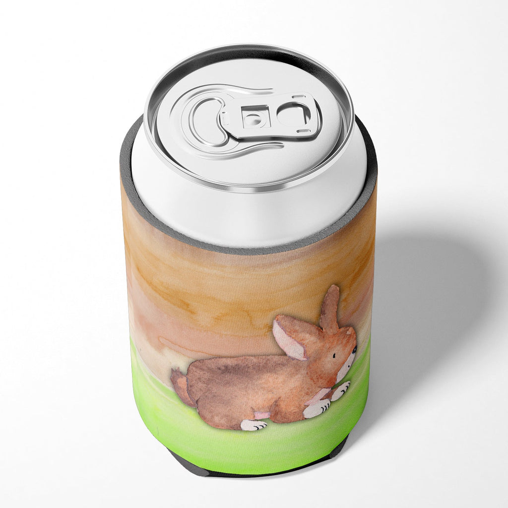 Rabbit Watercolor Can or Bottle Hugger Cooler Sleeve for Standard 12 oz Cans, Insulated Foam Beer & Soda Can Hugger Reusable