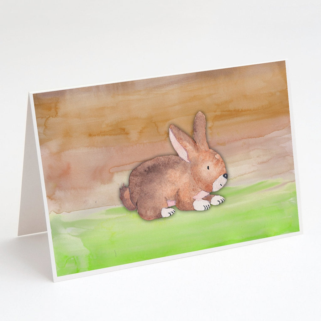 Rabbit Watercolor Greeting Cards Pack of 8 Blank Cards with Envelopes Whimsical A7 Size 5x7