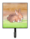 Rabbit Watercolor Leash or Key Holder Wall Hooks, Key Hooks Holder, Coat Rack Wall Mount, Coat Hooks, Hooks for Hanging Keys, Towels, Aprons, Leashes