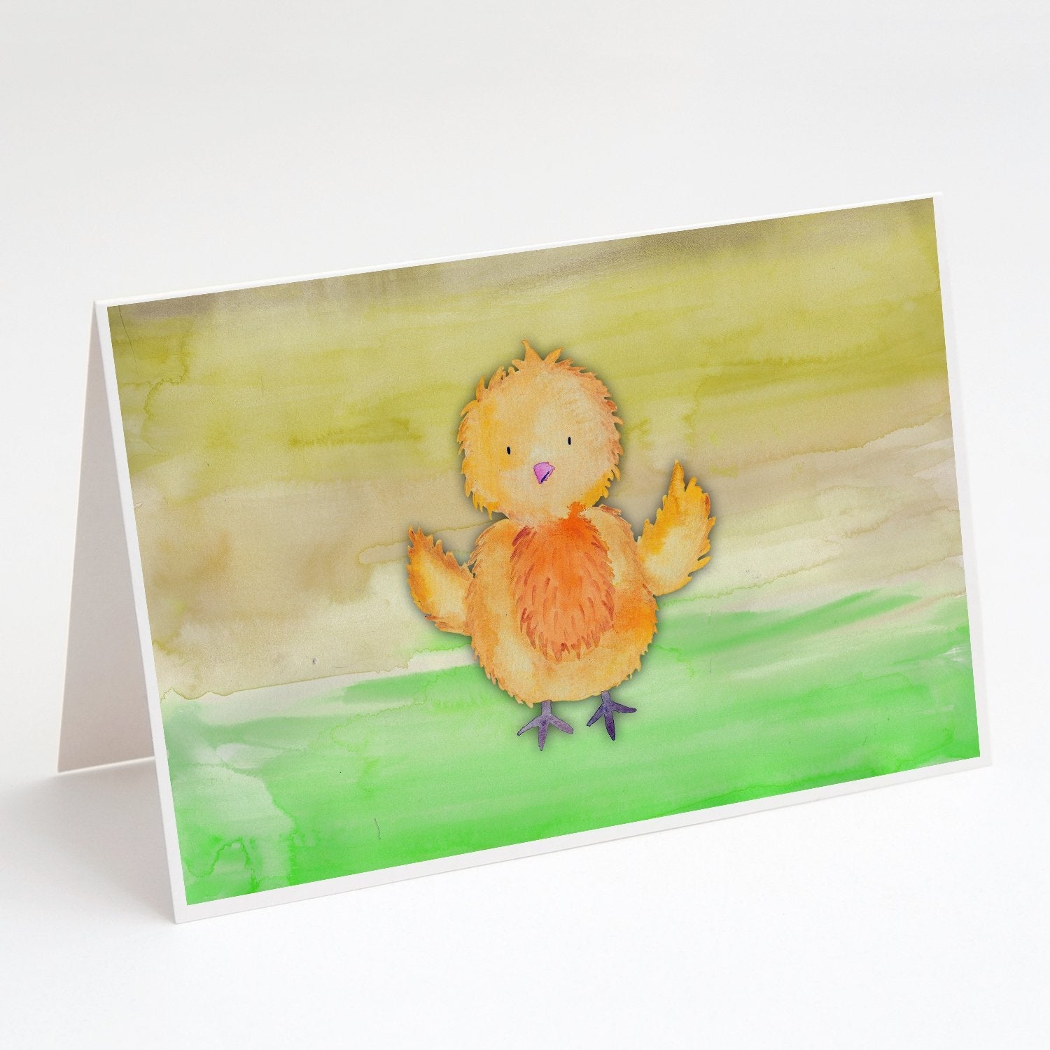 Chicken Watercolor Greeting Cards Pack of 8 Blank Cards with Envelopes Whimsical A7 Size 5x7