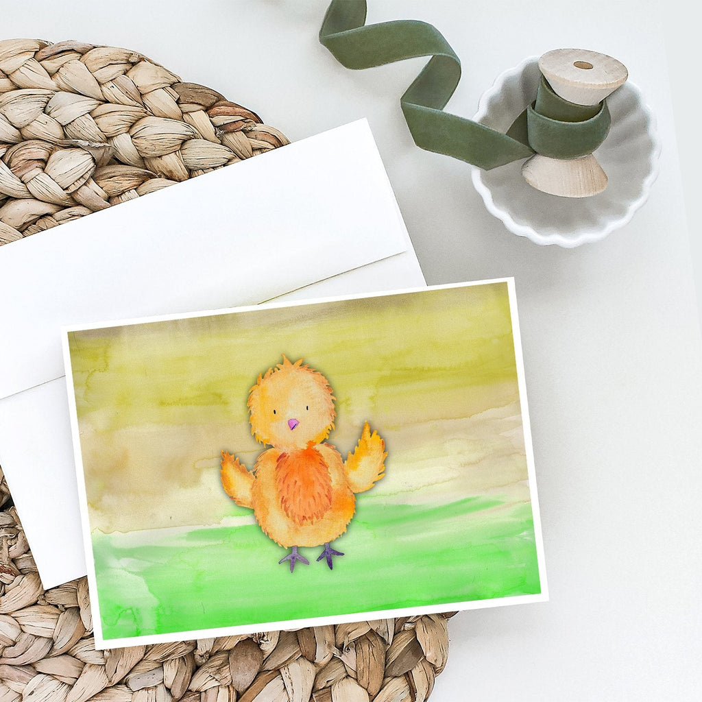 Chicken Watercolor Greeting Cards Pack of 8 Blank Cards with Envelopes Whimsical A7 Size 5x7