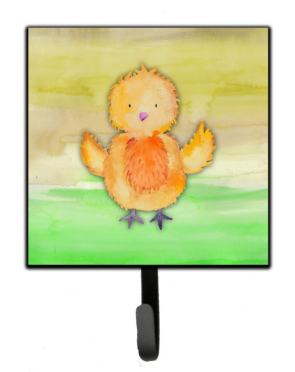 Chicken Watercolor Leash or Key Holder Wall Hooks, Key Hooks Holder, Coat Rack Wall Mount, Coat Hooks, Hooks for Hanging Keys, Towels, Aprons, Leashes