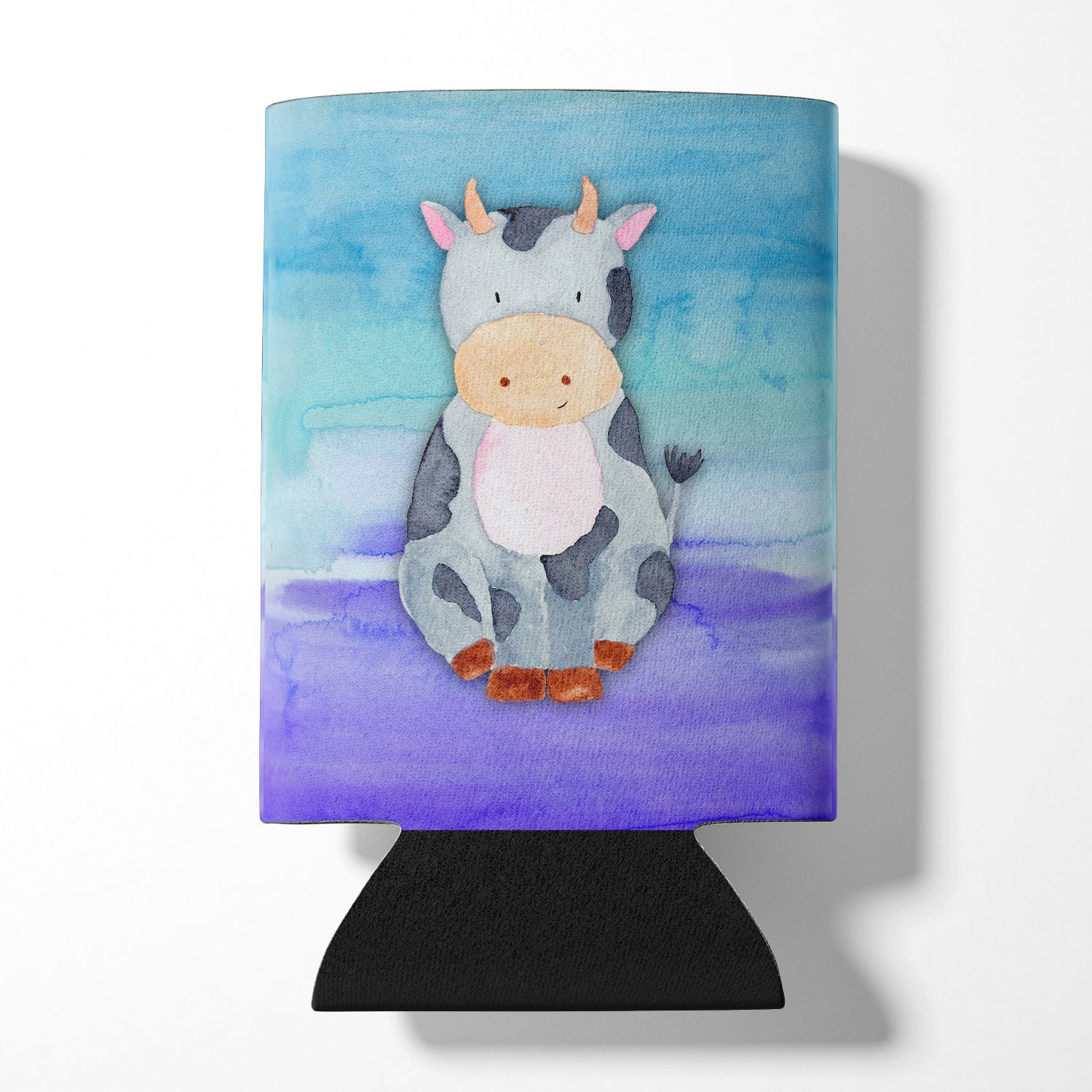 Cow Watercolor Can or Bottle Hugger Cooler Sleeve for Standard 12 oz Cans, Insulated Foam Beer & Soda Can Hugger Reusable