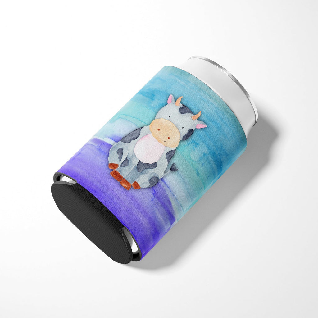 Cow Watercolor Can or Bottle Hugger Cooler Sleeve for Standard 12 oz Cans, Insulated Foam Beer & Soda Can Hugger Reusable