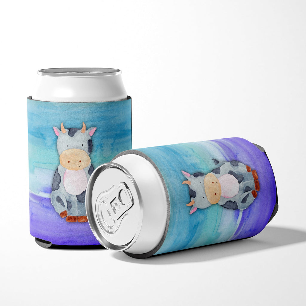 Cow Watercolor Can or Bottle Hugger Cooler Sleeve for Standard 12 oz Cans, Insulated Foam Beer & Soda Can Hugger Reusable
