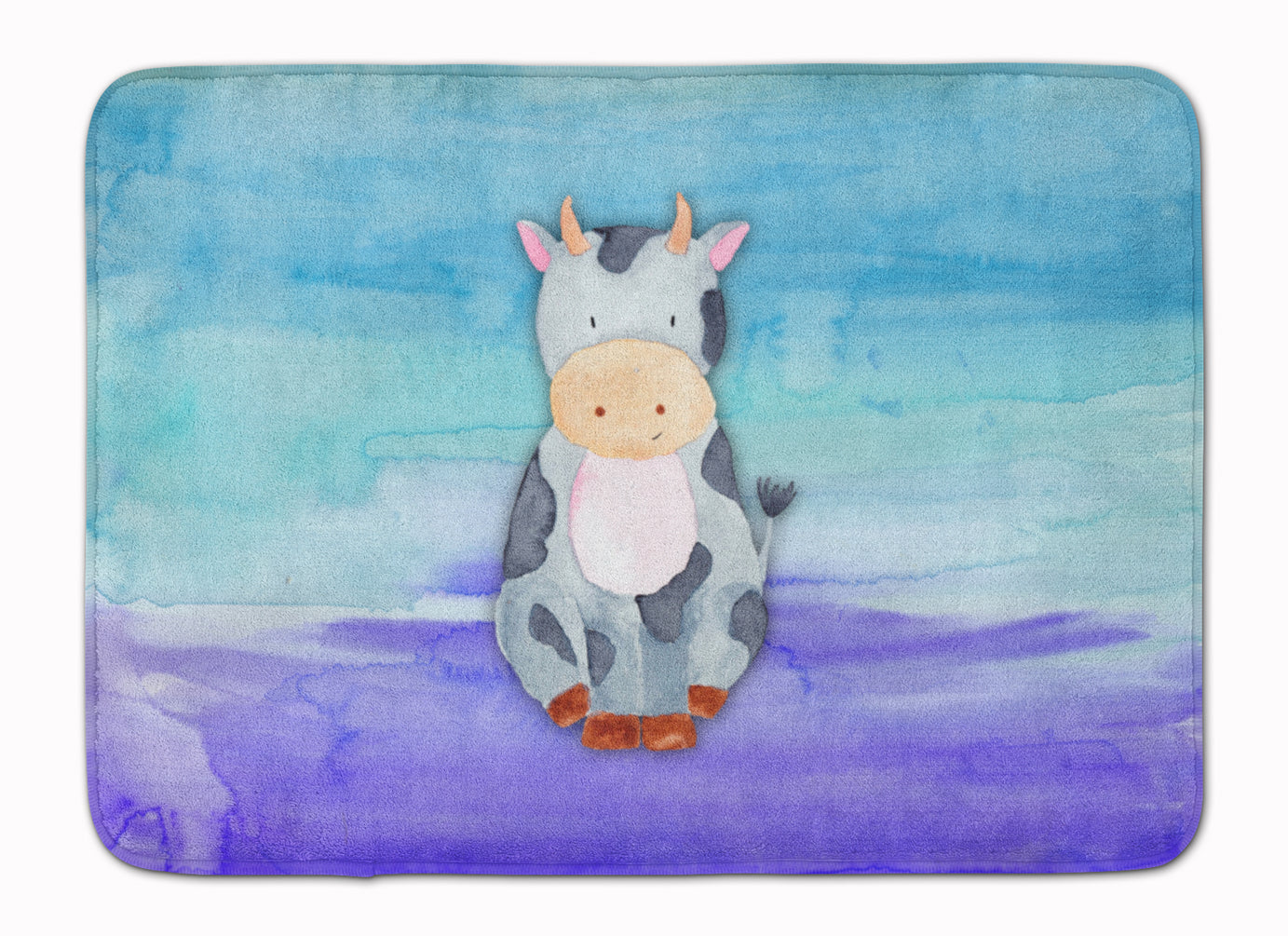 Cow Watercolor Memory Foam Kitchen Mat Machine Washable Anti-Fatigue Cushion Comfort Bath or Kitchen Rug