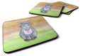 Goat Watercolor Foam Coasters Set of 4 Cup Coasters for Indoor Outdoor, Tabletop Protection, Anti Slip, Mouse pad Material