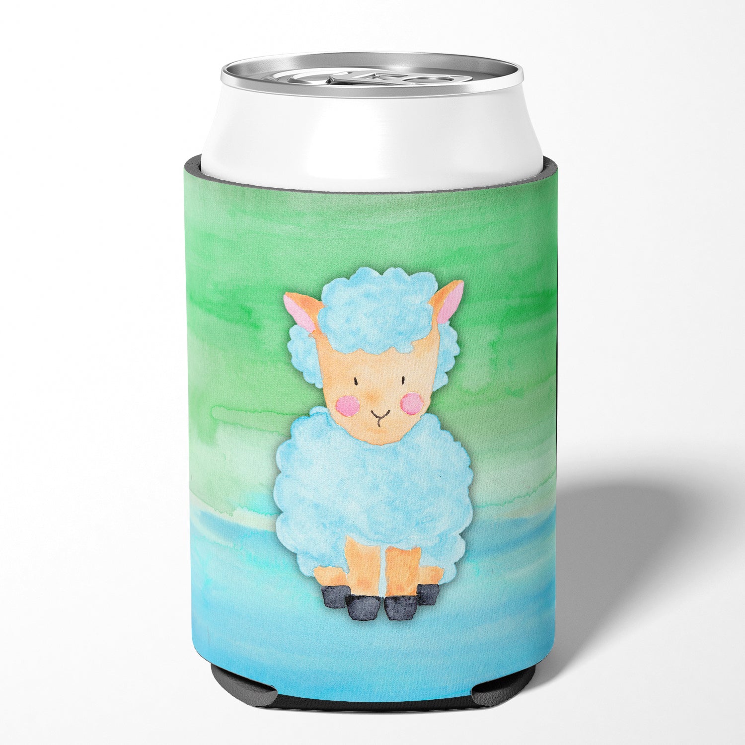 Sheep Lamb Watercolor Can or Bottle Hugger Cooler Sleeve for Standard 12 oz Cans, Insulated Foam Beer & Soda Can Hugger Reusable