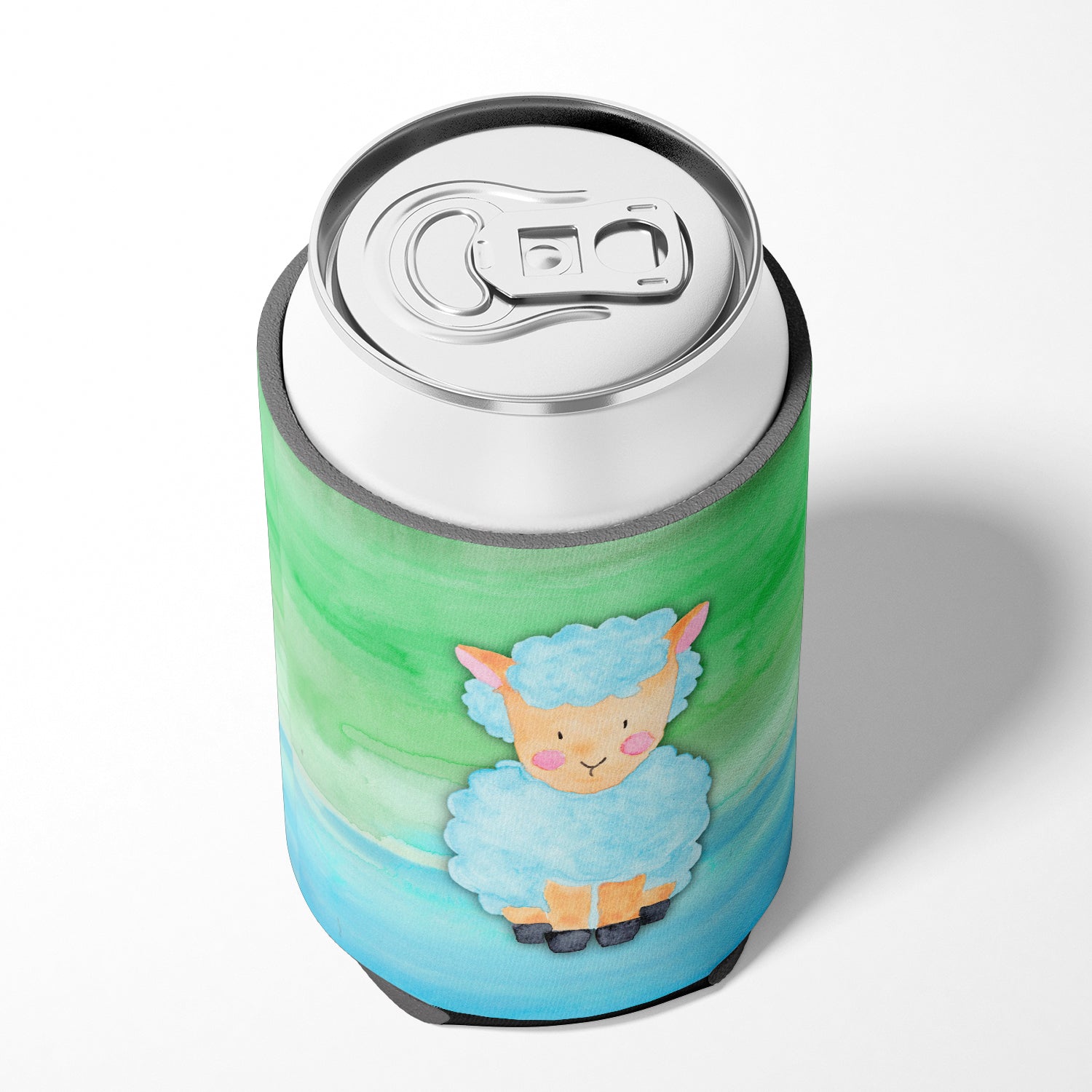 Sheep Lamb Watercolor Can or Bottle Hugger Cooler Sleeve for Standard 12 oz Cans, Insulated Foam Beer & Soda Can Hugger Reusable