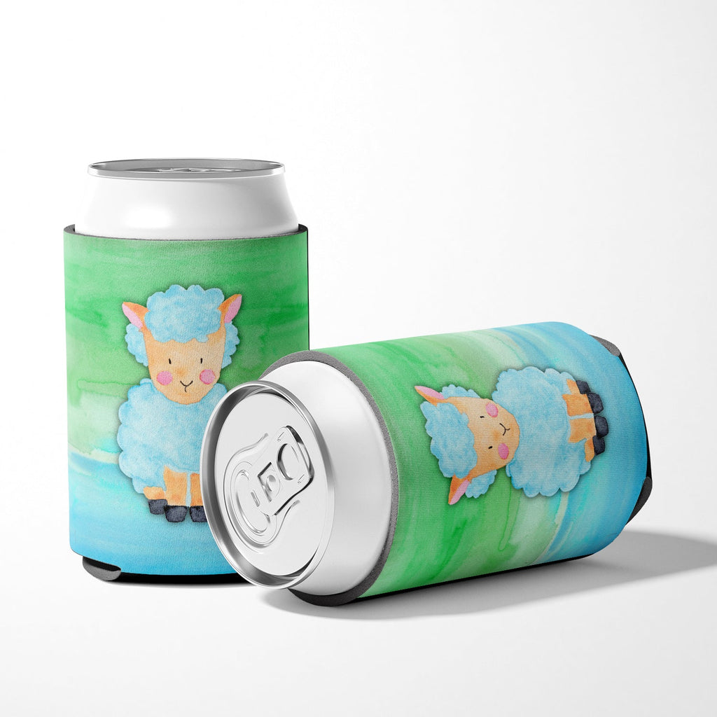 Sheep Lamb Watercolor Can or Bottle Hugger Cooler Sleeve for Standard 12 oz Cans, Insulated Foam Beer & Soda Can Hugger Reusable