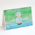 Sheep Lamb Watercolor Greeting Cards Pack of 8 Blank Cards with Envelopes Whimsical A7 Size 5x7