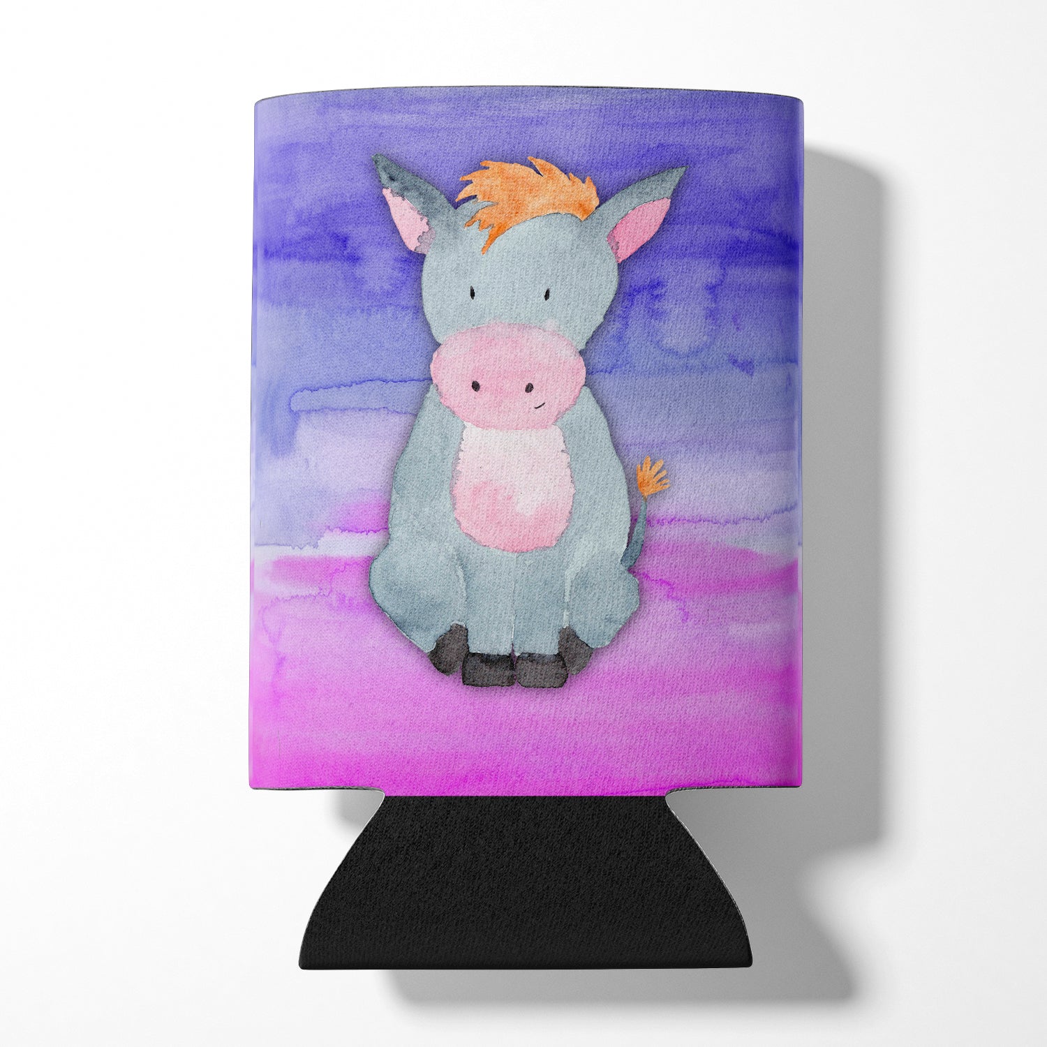 Donkey Watercolor Can or Bottle Hugger Cooler Sleeve for Standard 12 oz Cans, Insulated Foam Beer & Soda Can Hugger Reusable
