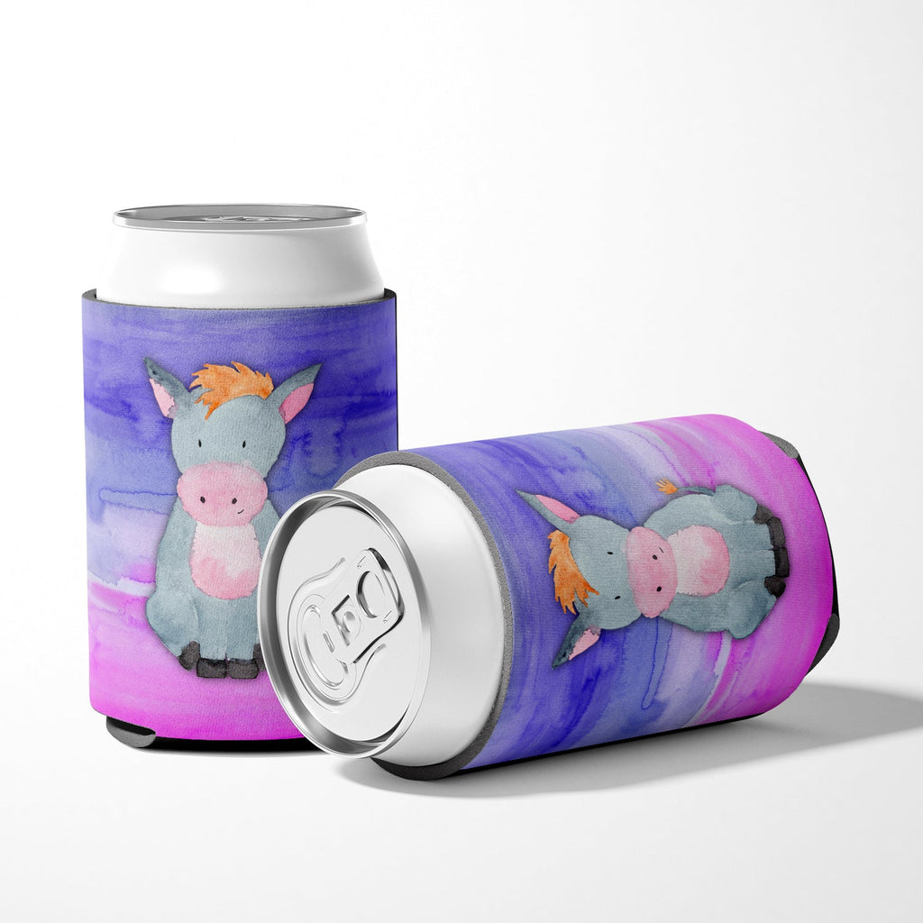 Donkey Watercolor Can or Bottle Hugger Cooler Sleeve for Standard 12 oz Cans, Insulated Foam Beer & Soda Can Hugger Reusable