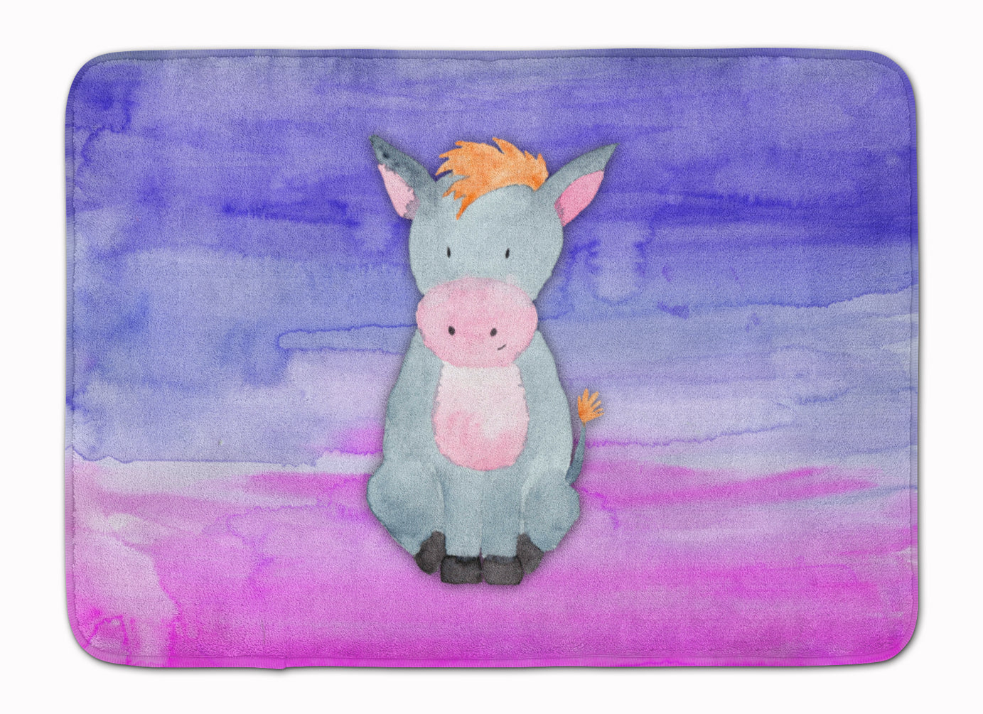 Donkey Watercolor Memory Foam Kitchen Mat Machine Washable Anti-Fatigue Cushion Comfort Bath or Kitchen Rug