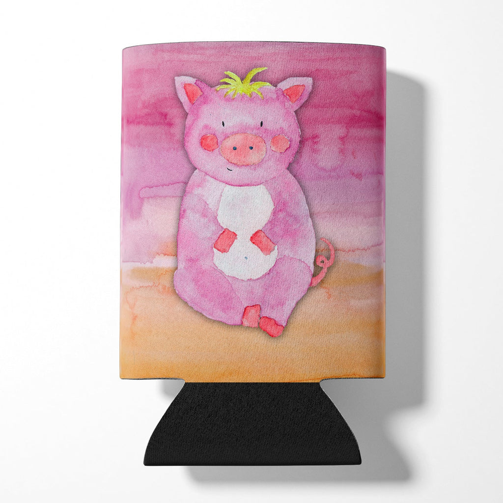 Pig Watercolor Can or Bottle Hugger Cooler Sleeve for Standard 12 oz Cans, Insulated Foam Beer & Soda Can Hugger Reusable