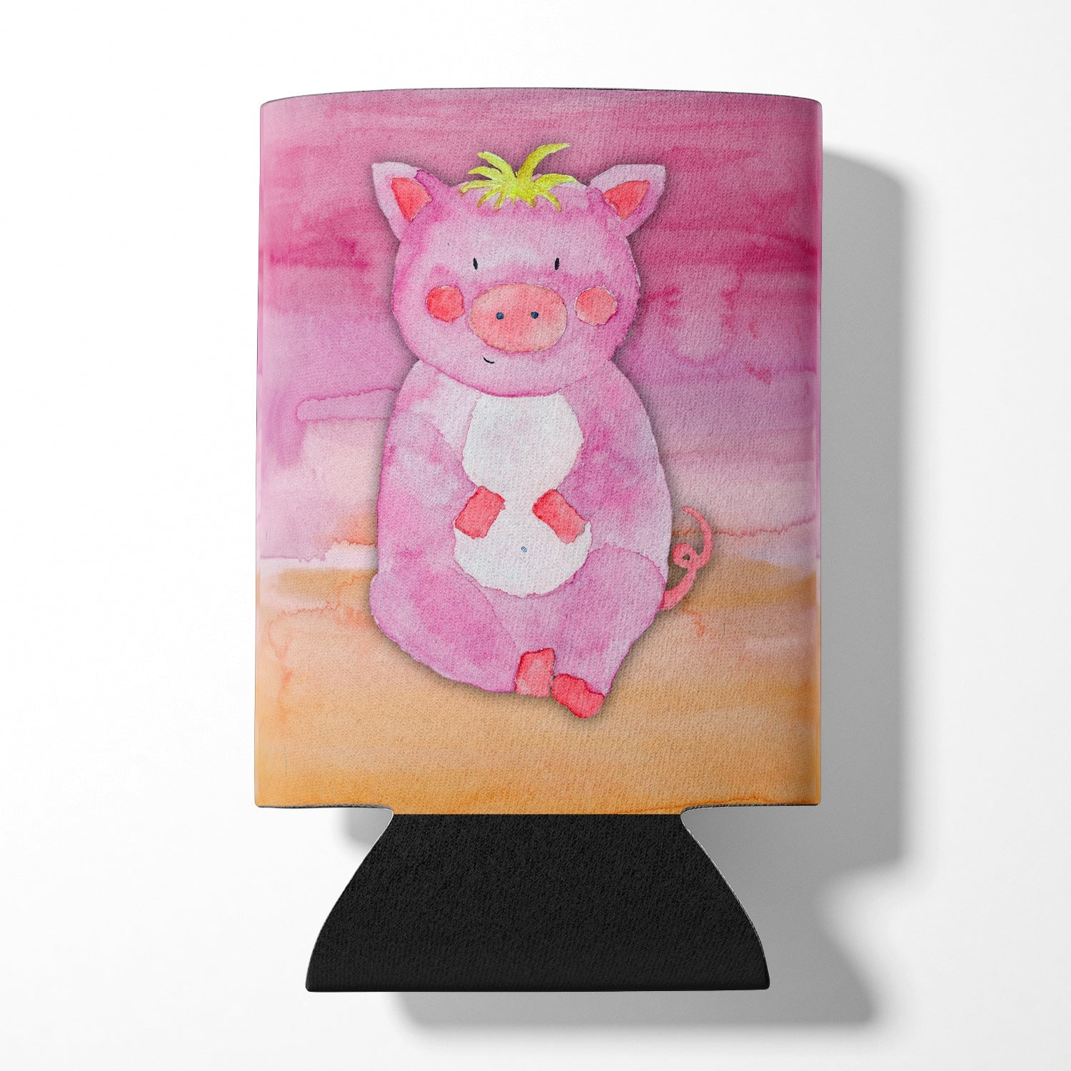 Pig Watercolor Can or Bottle Hugger Cooler Sleeve for Standard 12 oz Cans, Insulated Foam Beer & Soda Can Hugger Reusable