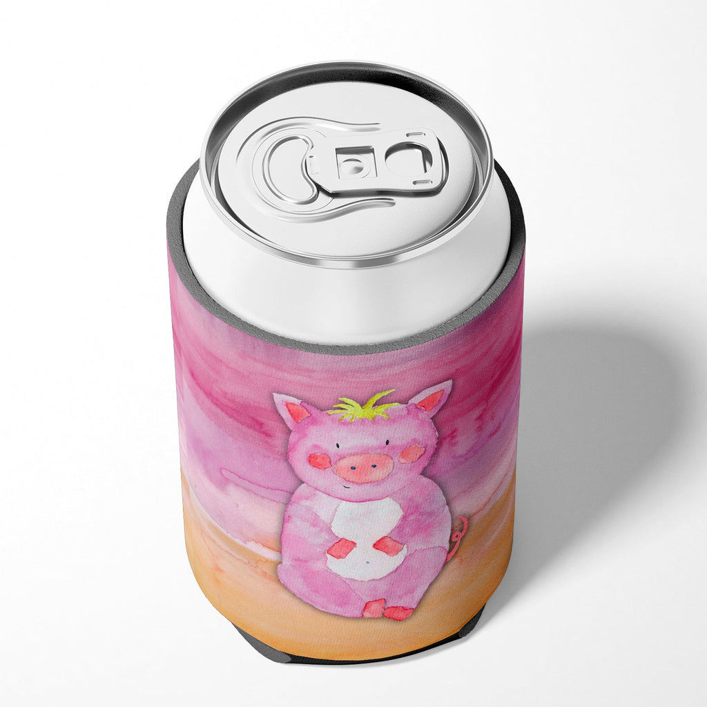 Pig Watercolor Can or Bottle Hugger Cooler Sleeve for Standard 12 oz Cans, Insulated Foam Beer & Soda Can Hugger Reusable