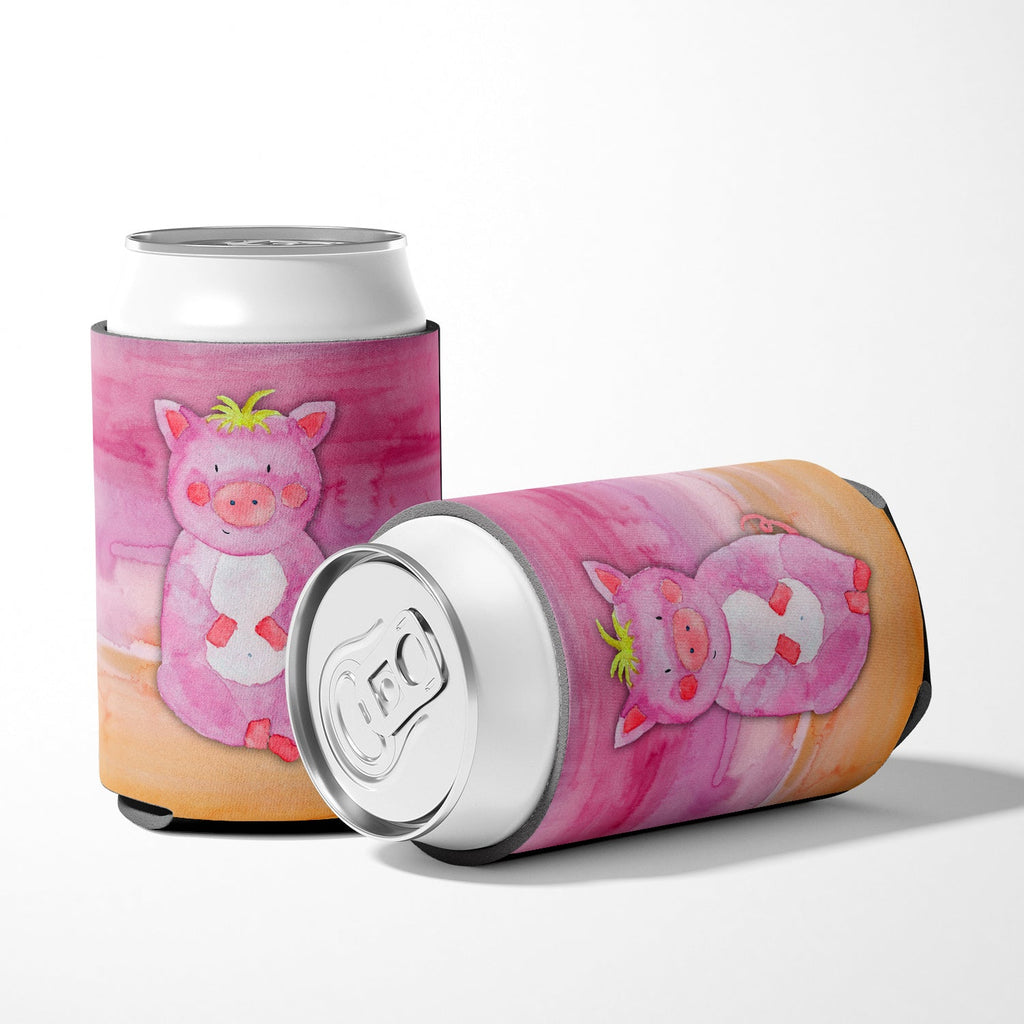 Pig Watercolor Can or Bottle Hugger Cooler Sleeve for Standard 12 oz Cans, Insulated Foam Beer & Soda Can Hugger Reusable