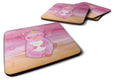 Pig Watercolor Foam Coasters Set of 4 Cup Coasters for Indoor Outdoor, Tabletop Protection, Anti Slip, Mouse pad Material