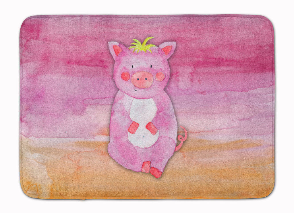 Pig Watercolor Memory Foam Kitchen Mat Machine Washable Anti-Fatigue Cushion Comfort Bath or Kitchen Rug