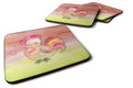 Rooster Watercolor Foam Coasters Set of 4 Cup Coasters for Indoor Outdoor, Tabletop Protection, Anti Slip, Mouse pad Material