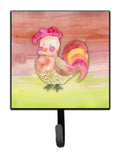 Rooster Watercolor Leash or Key Holder Wall Hooks, Key Hooks Holder, Coat Rack Wall Mount, Coat Hooks, Hooks for Hanging Keys, Towels, Aprons, Leashes