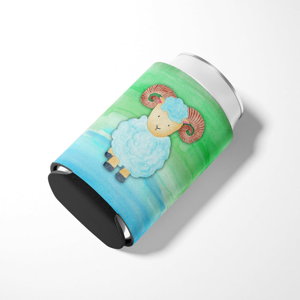 Ram Sheep Watercolor Can or Bottle Hugger Cooler Sleeve for Standard 12 oz Cans, Insulated Foam Beer & Soda Can Hugger Reusable