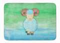Ram Sheep Watercolor Memory Foam Kitchen Mat Machine Washable Anti-Fatigue Cushion Comfort Bath or Kitchen Rug