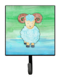 Ram Sheep Watercolor Leash or Key Holder Wall Hooks, Key Hooks Holder, Coat Rack Wall Mount, Coat Hooks, Hooks for Hanging Keys, Towels, Aprons, Leashes